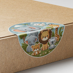 Safari Animals 1 Circle Stickers