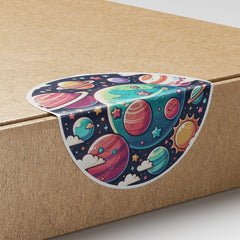 Planets 3 Circle Stickers