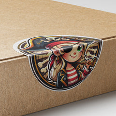 Pirate 3 Circle Stickers