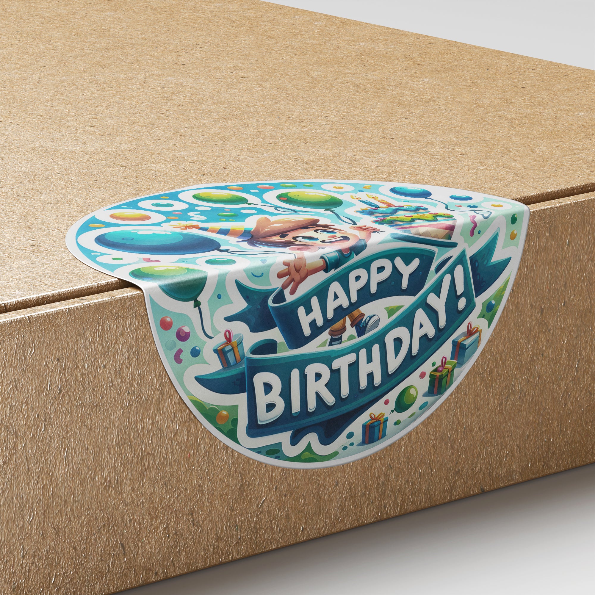 Happy Birthday 3 Circle Stickers