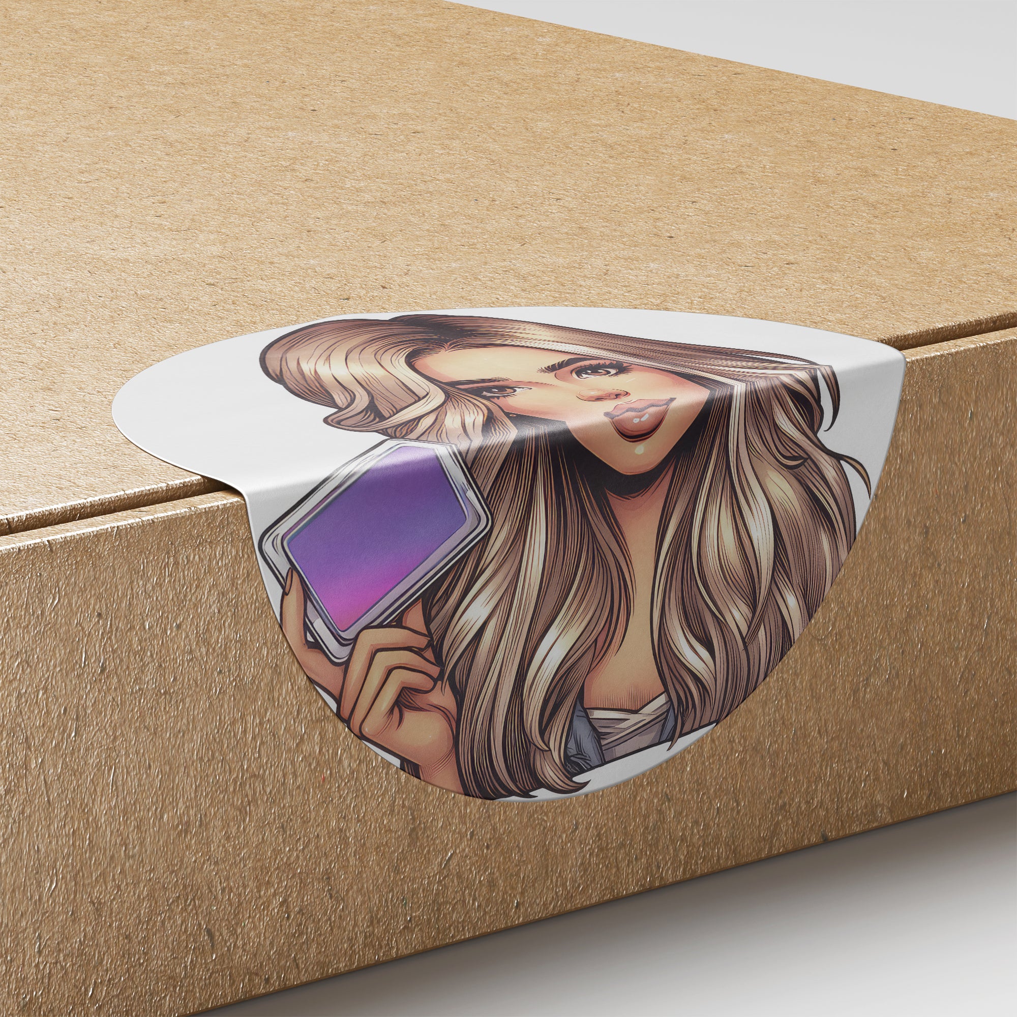 Blonde Hair Woman Wax Melt Avatar 6 Circle Stickers