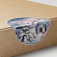 Winter Animals 2 Circle Stickers