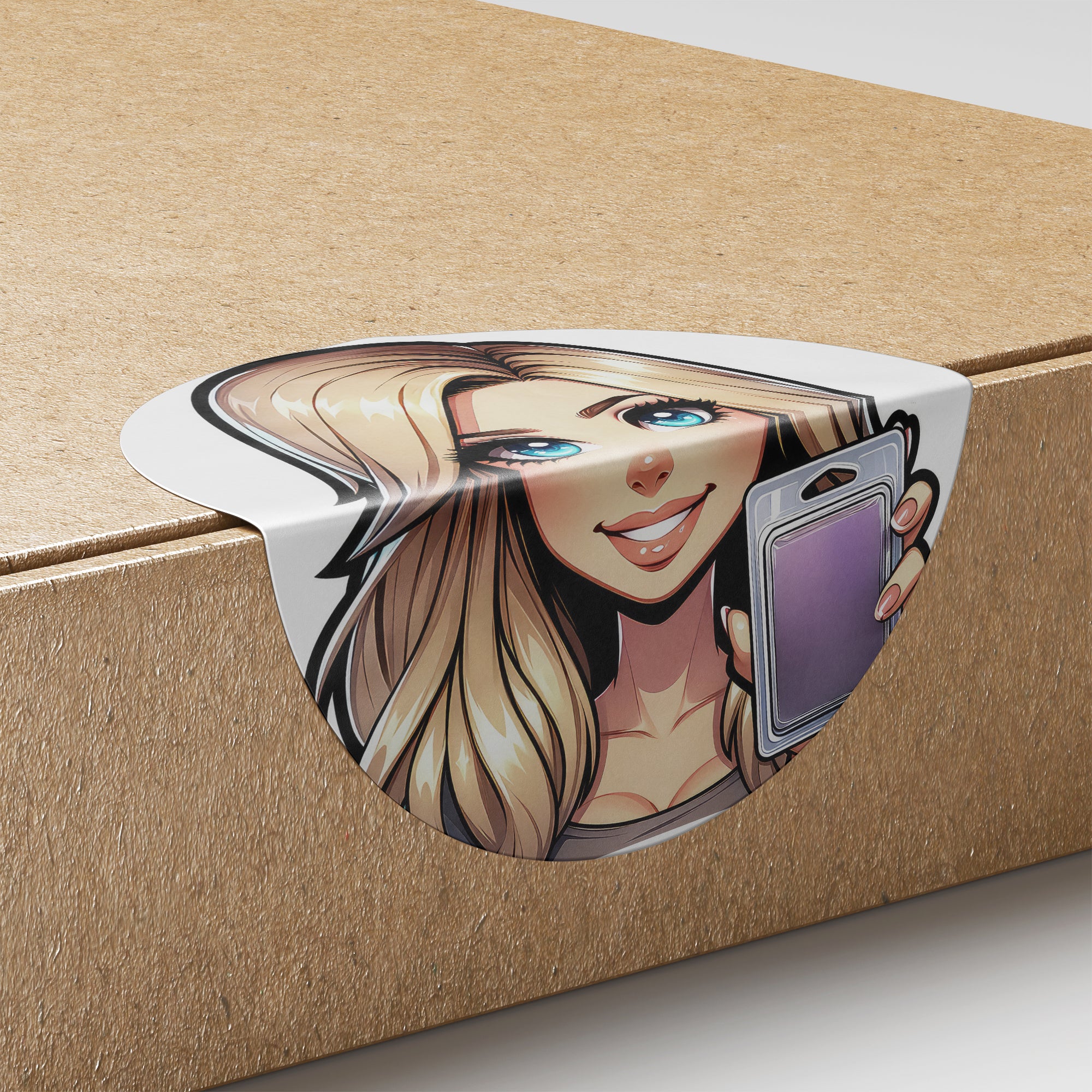 Blonde Hair Woman Wax Melt Avatar 5 Circle Stickers