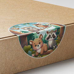 Forest Animals 1 Circle Stickers