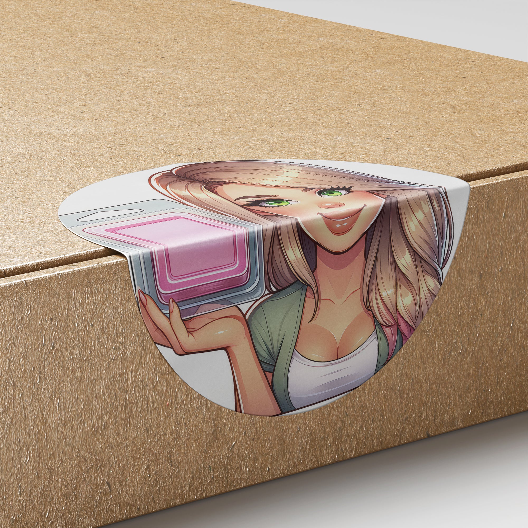 Blonde Hair Woman Wax Melt Avatar 4 Circle Stickers