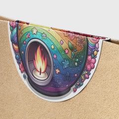 Rainbow Wax Melt Burner 1 Circle Stickers