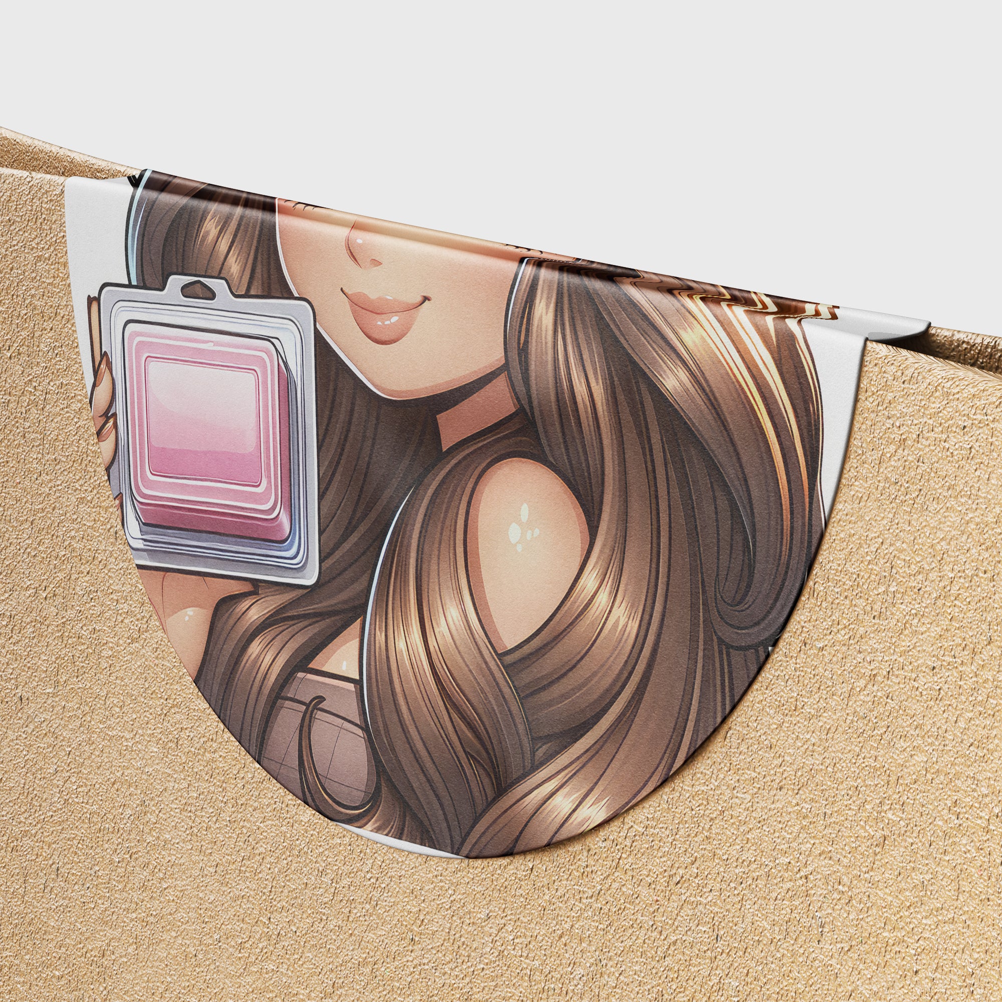 Brown Hair Woman Wax Melt Avatar 2 Circle Stickers