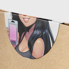 Black Hair Woman Wax Melt Avatar 3 Circle Stickers