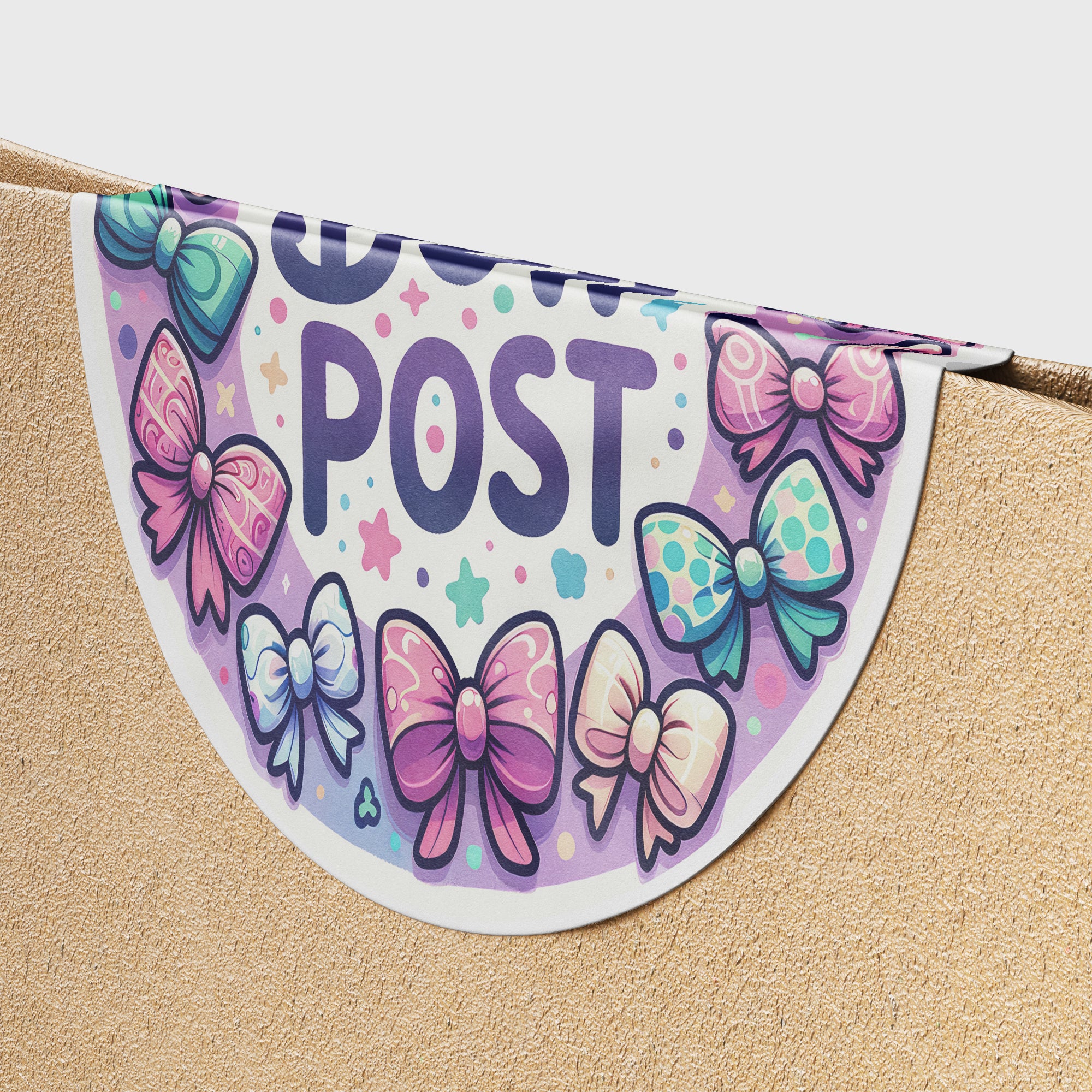 Bow Post 1 Circle Stickers