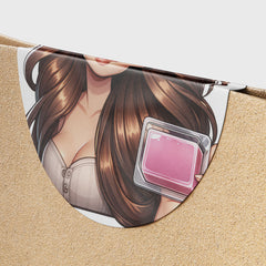 Brown Hair Woman Wax Melt Avatar 3 Circle Stickers