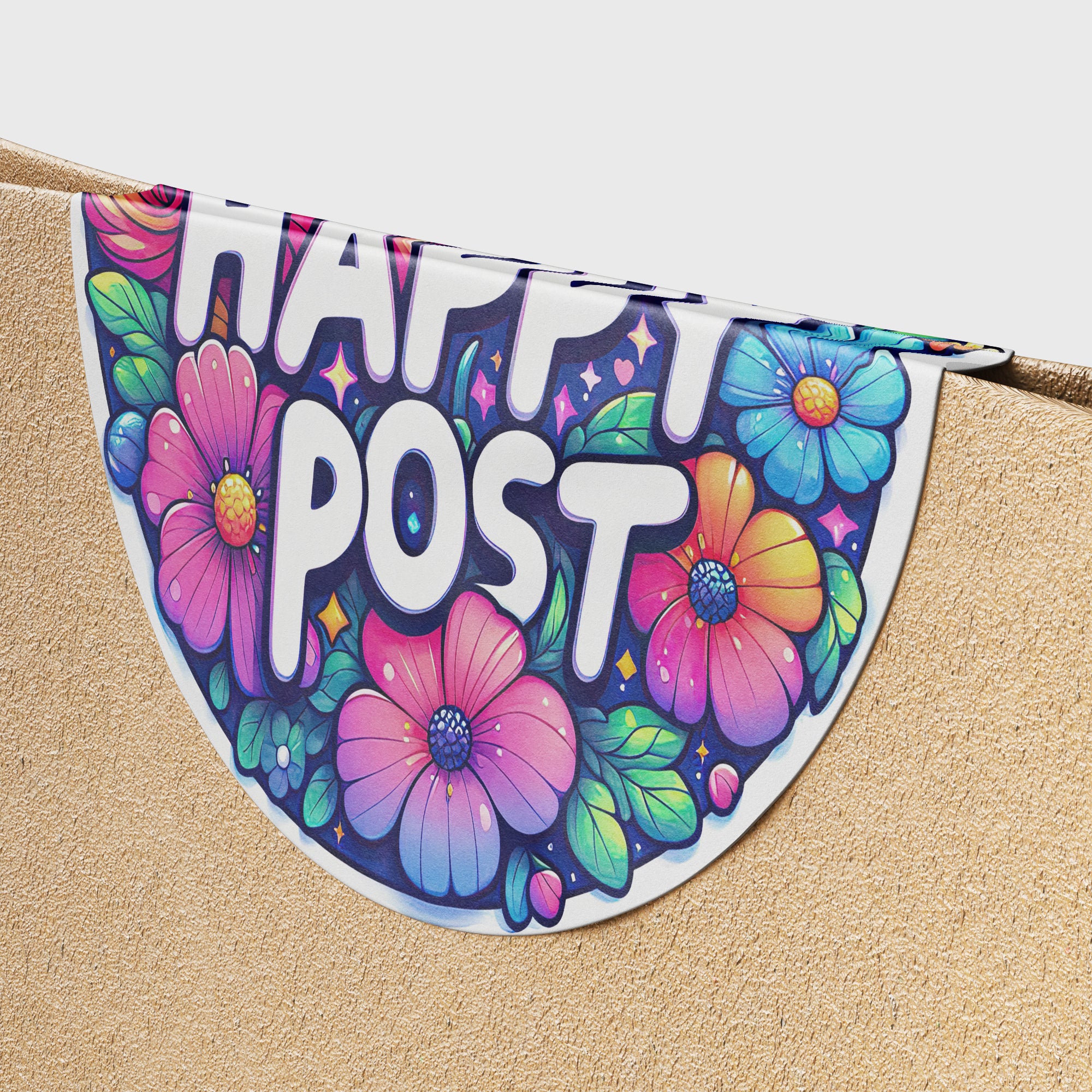 Rainbow Happy Post 1 Circle Stickers