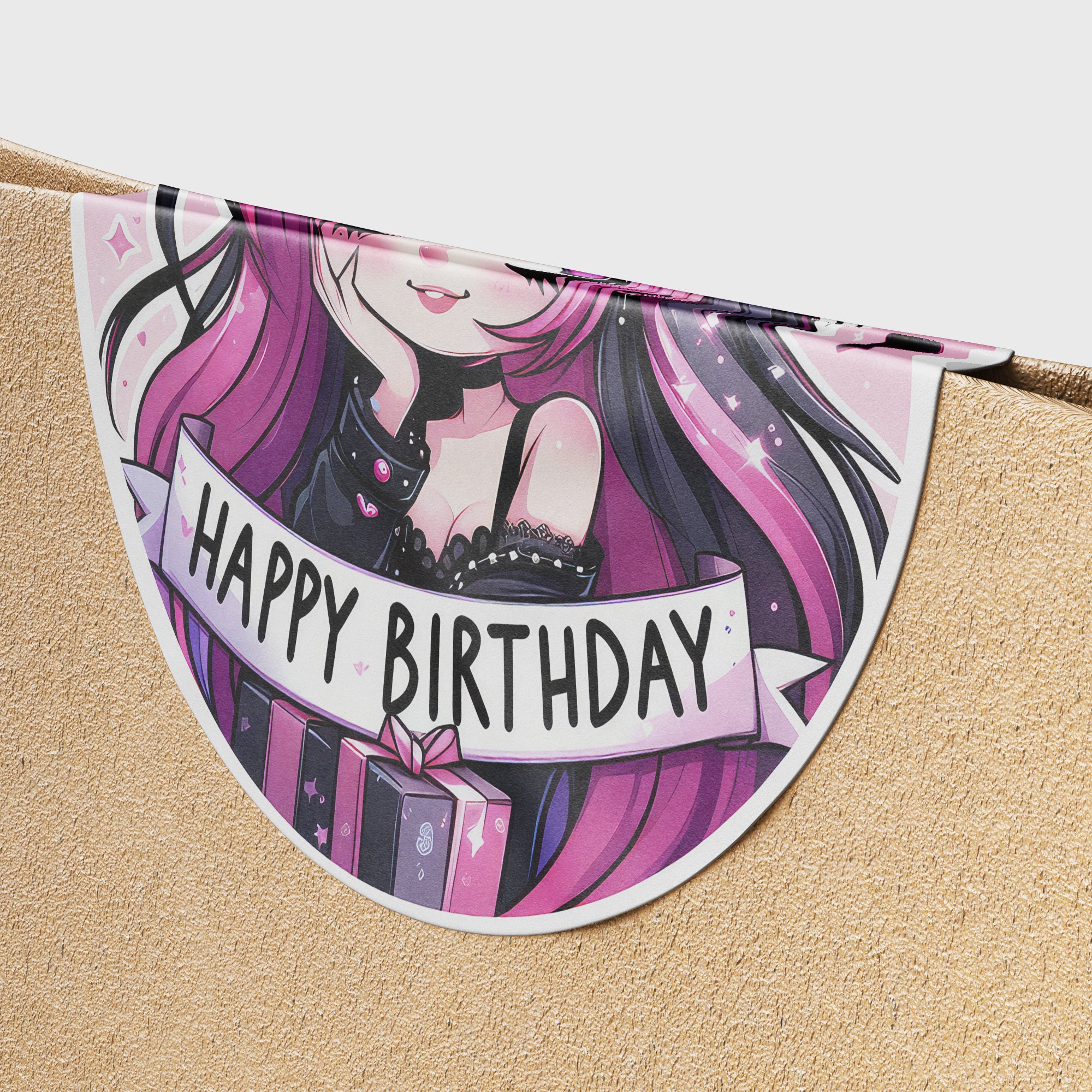 Girls Birthday 1 Circle Stickers