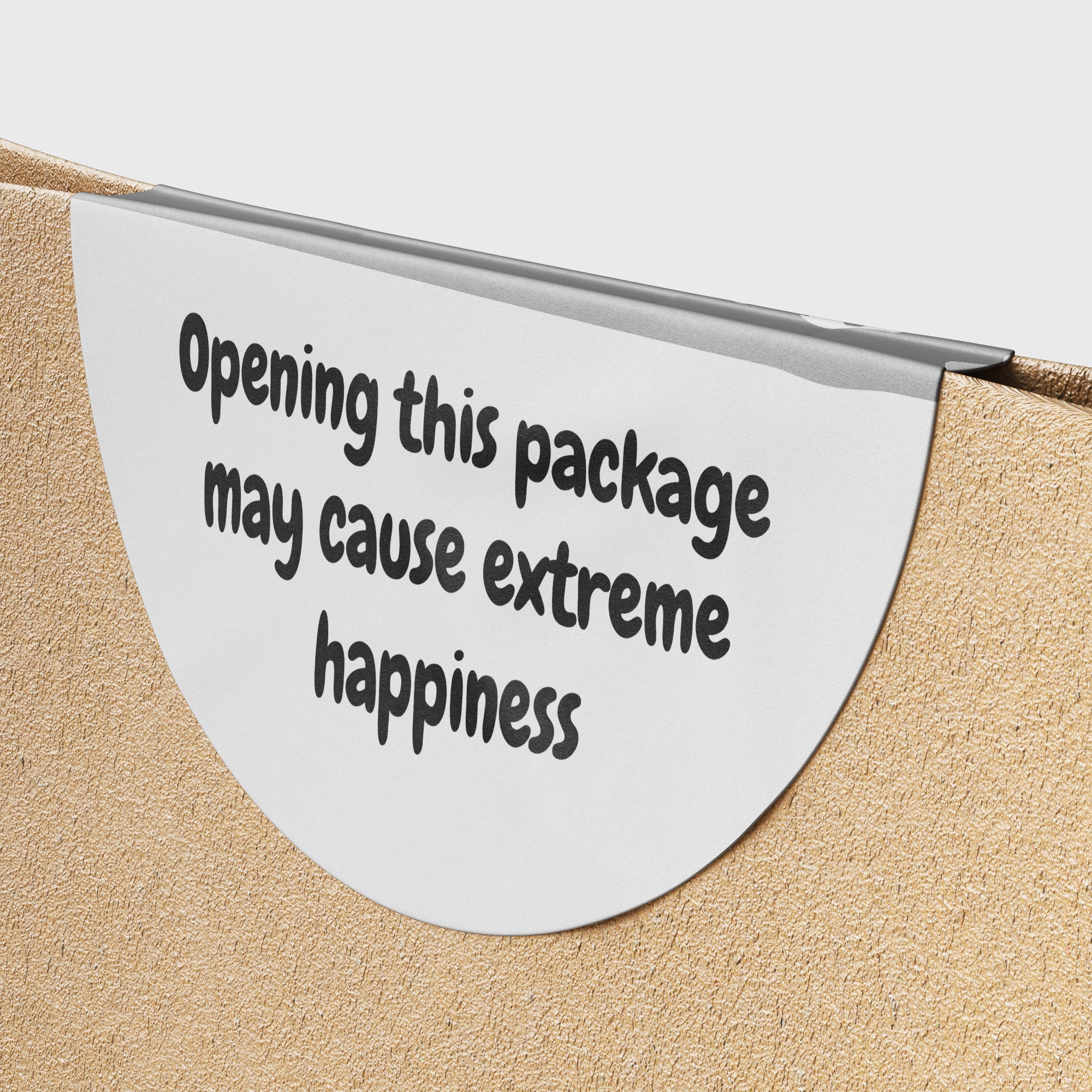 Silver Warning Happiness Circle Stickers