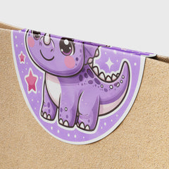 Purple Dinosaur 3 Circle Stickers