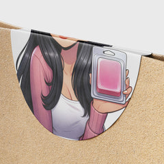 Black Hair Woman Wax Melt Avatar 4 Circle Stickers