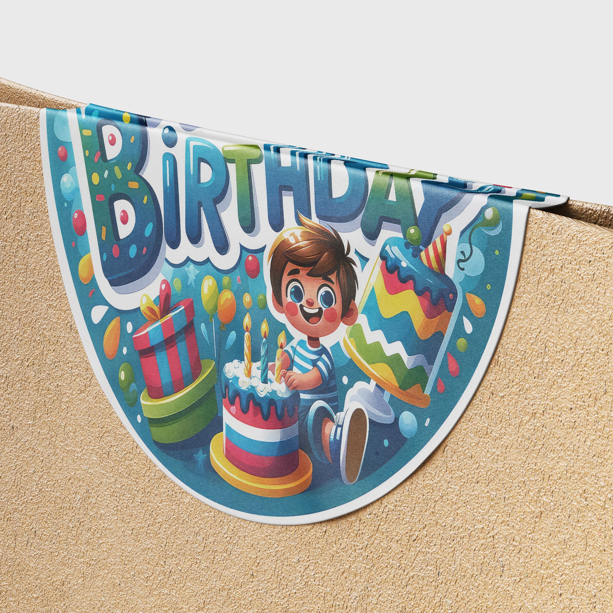 Happy Birthday 5 Circle Stickers