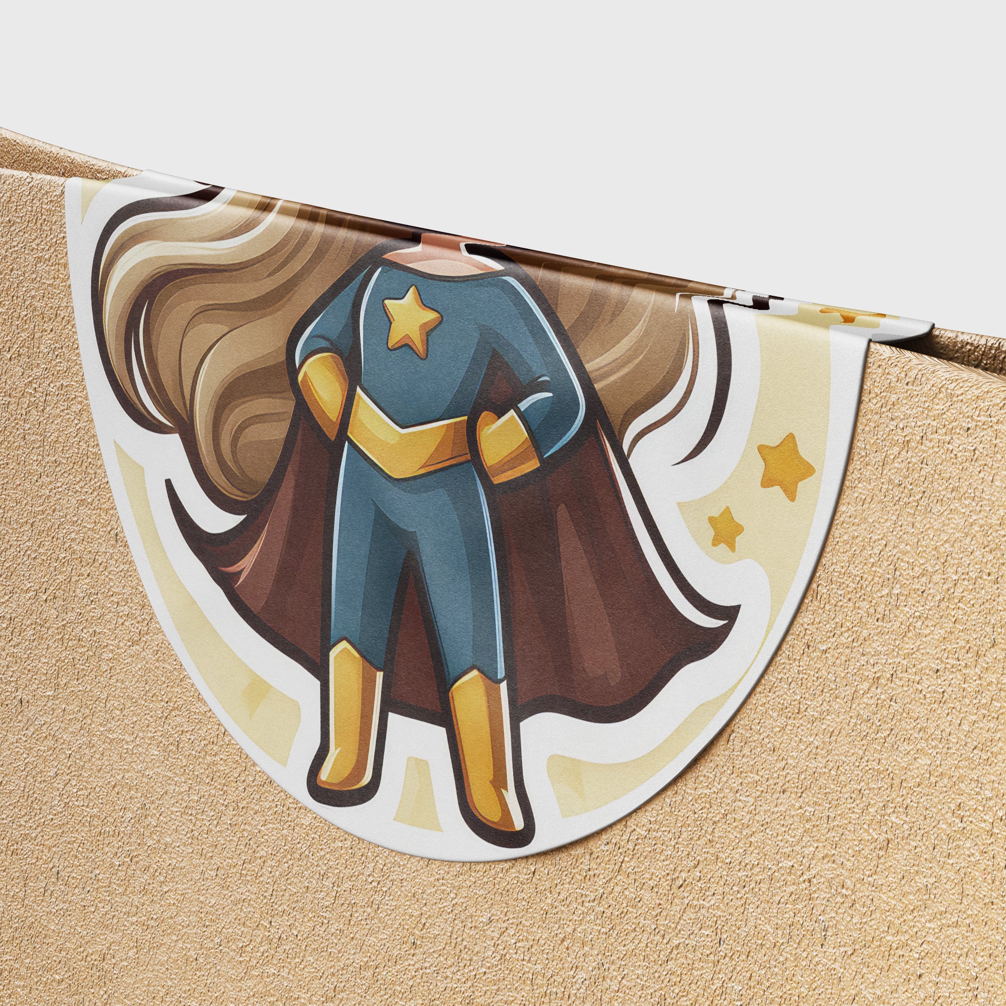 Girl Superhero 1 Circle Stickers