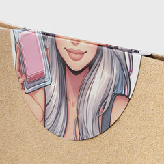 Silver Hair Woman Wax Melt Avatar 1 Circle Stickers