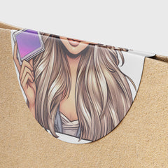 Blonde Hair Woman Wax Melt Avatar 6 Circle Stickers