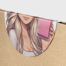 Load image into Gallery viewer, Blonde Hair Woman Wax Melt Avatar 1 Circle Stickers
