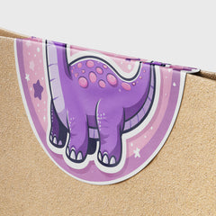 Purple Dinosaur 2 Circle Stickers