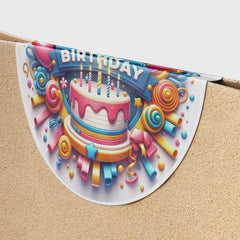 Happy Birthday 8 Circle Stickers