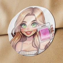 Load image into Gallery viewer, Blonde Hair Woman Wax Melt Avatar 3 Circle Stickers