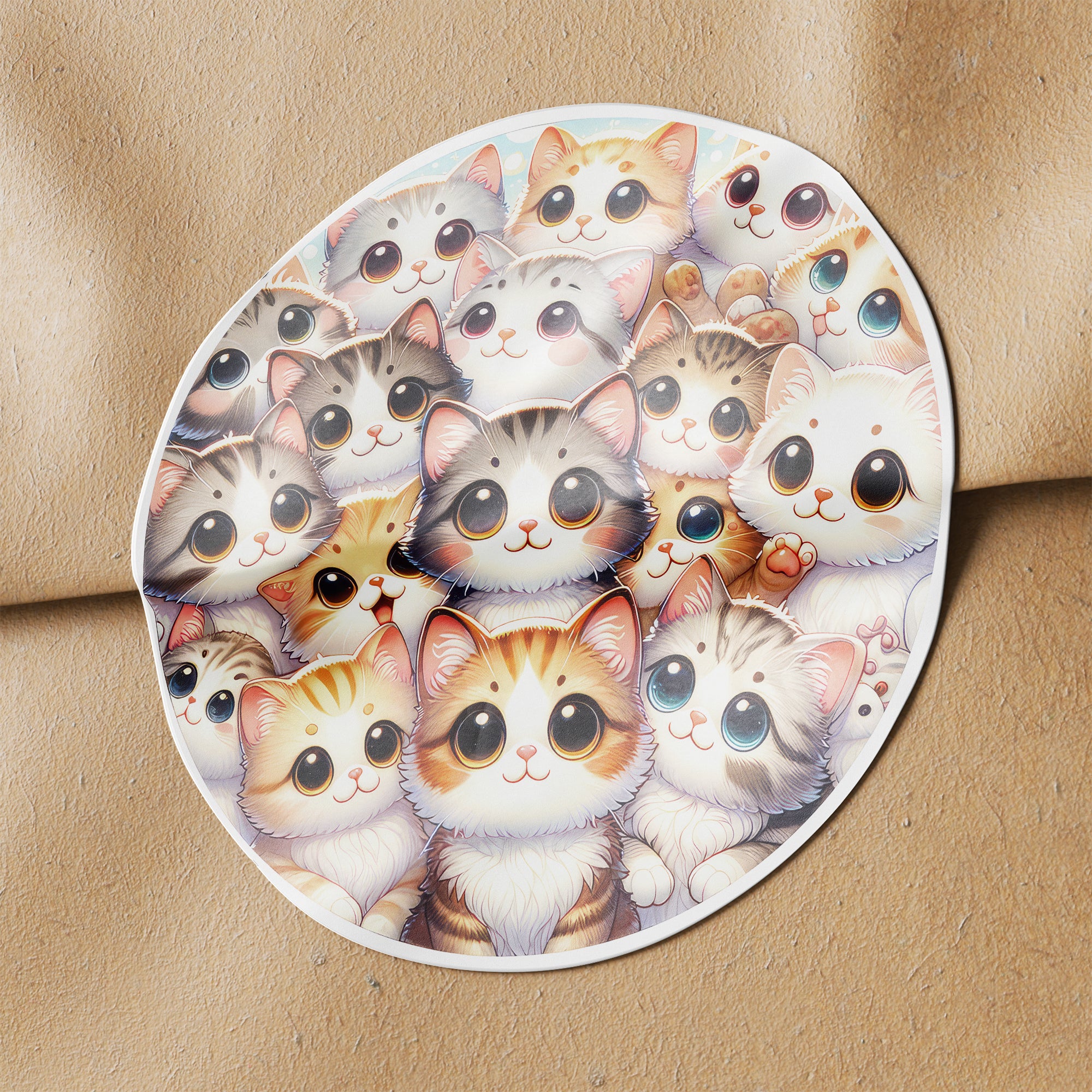 Cats 3 Circle Stickers