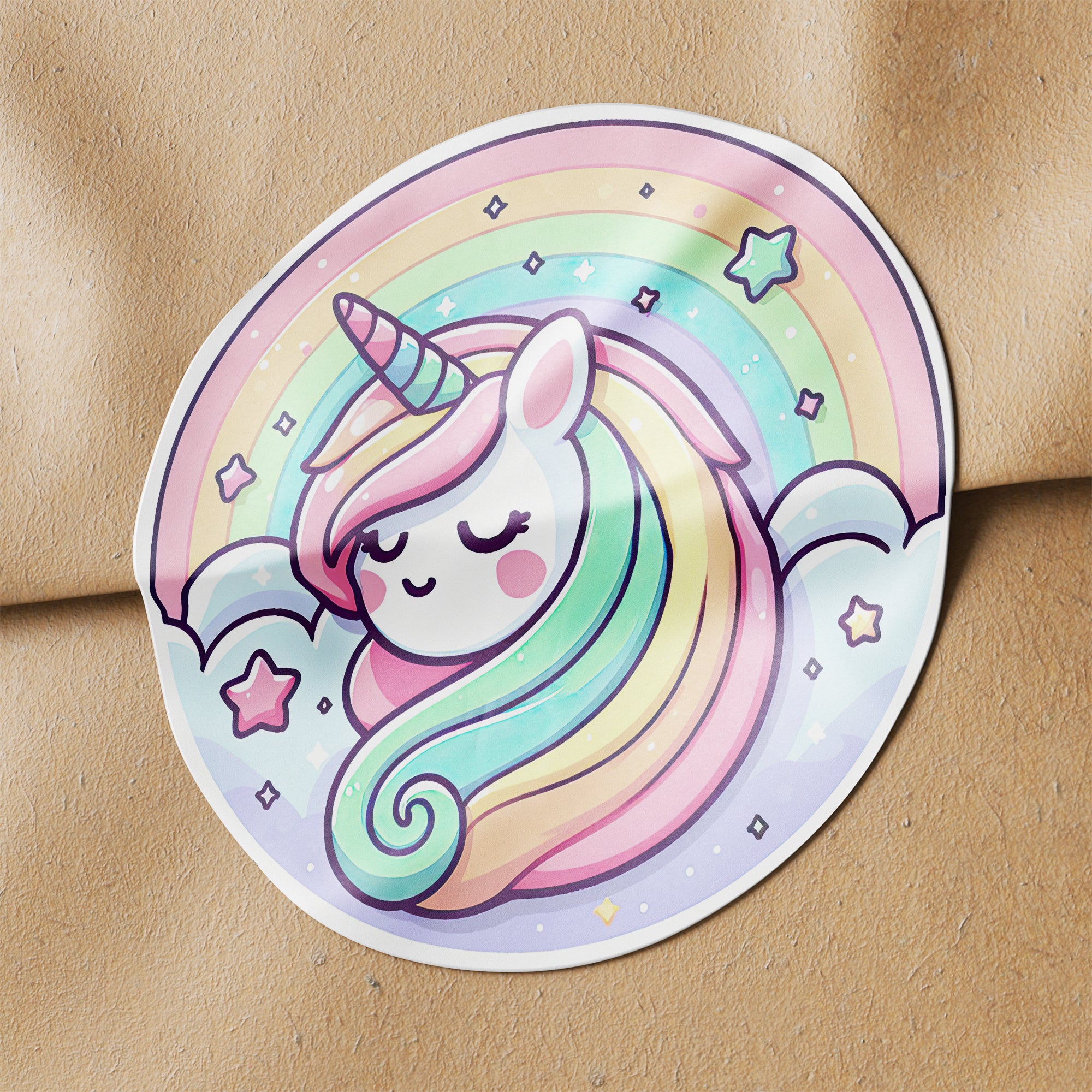 Unicorn 2 Circle Stickers