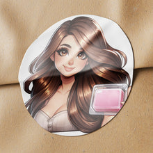 Load image into Gallery viewer, Brown Hair Woman Wax Melt Avatar 3 Circle Stickers
