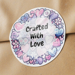 Crafted With Love 1 Circle Stickers