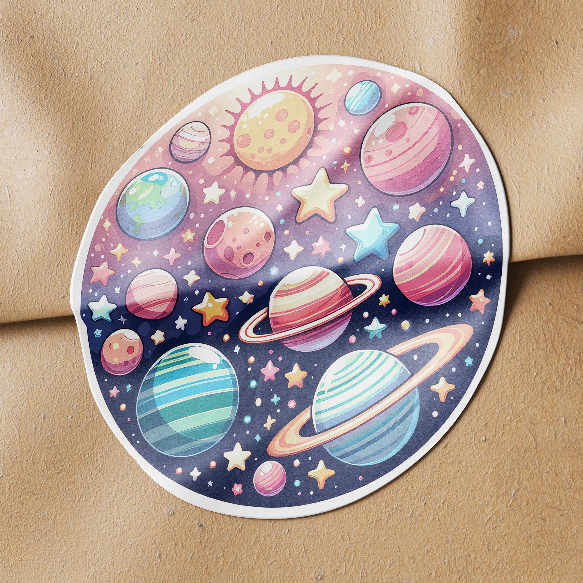 Planets 1 Circle Stickers