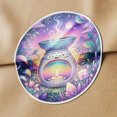 Magical Wax Melt Burner 5 Circle Stickers