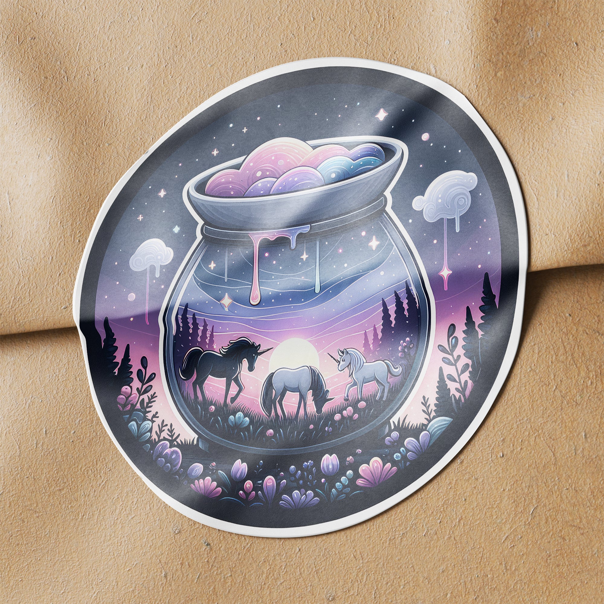 Magical Wax Melt Burner 1 Circle Stickers