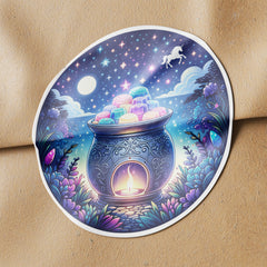 Magical Wax Melt Burner 3 Circle Stickers