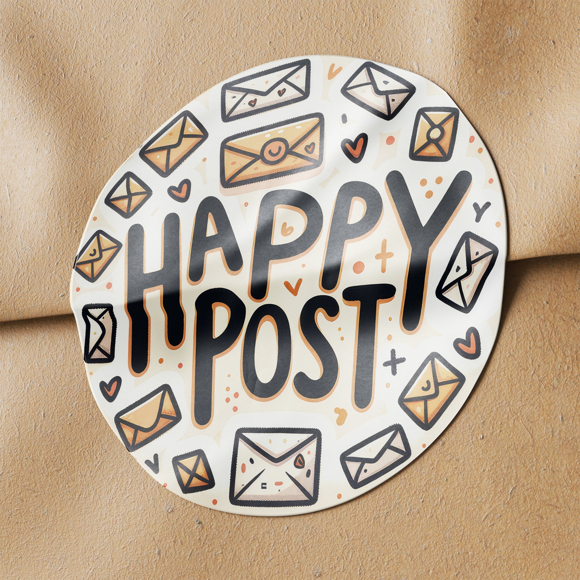 Happy Post 3 Circle Stickers