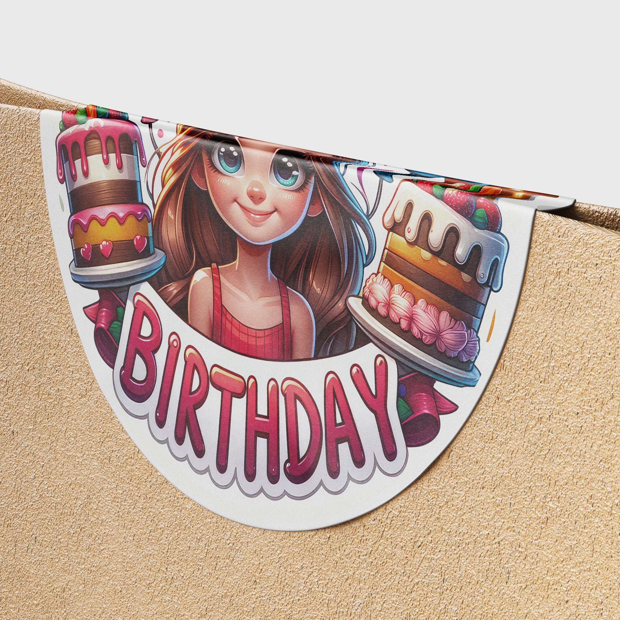 Happy Birthday 6 Circle Stickers