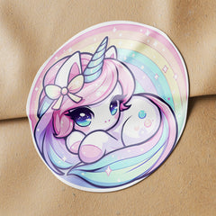 Unicorn 1 Circle Stickers