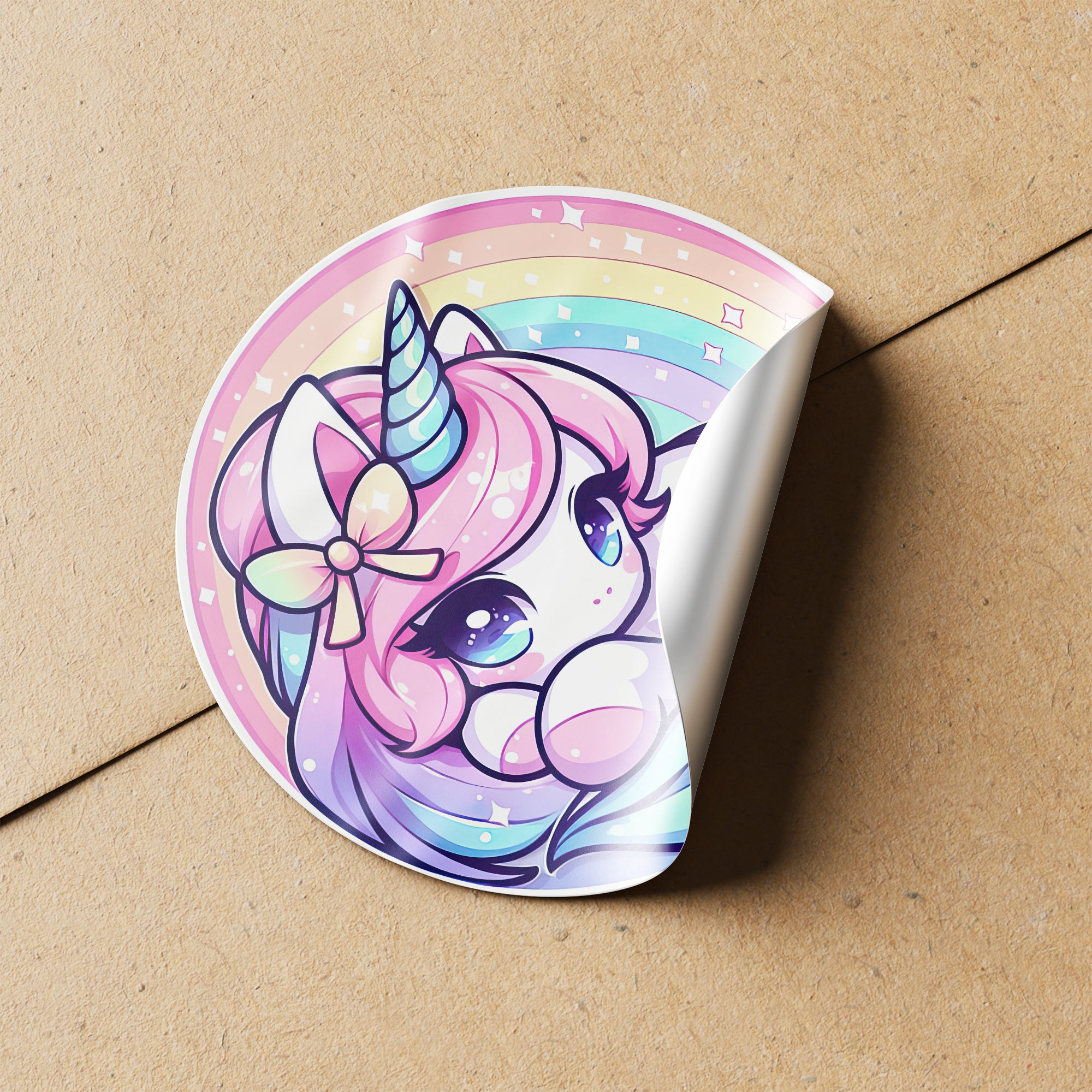 Unicorn 1 Circle Stickers