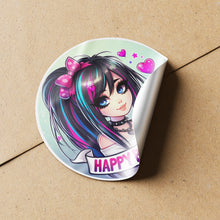 Load image into Gallery viewer, Girls Birthday 2 Circle Stickers