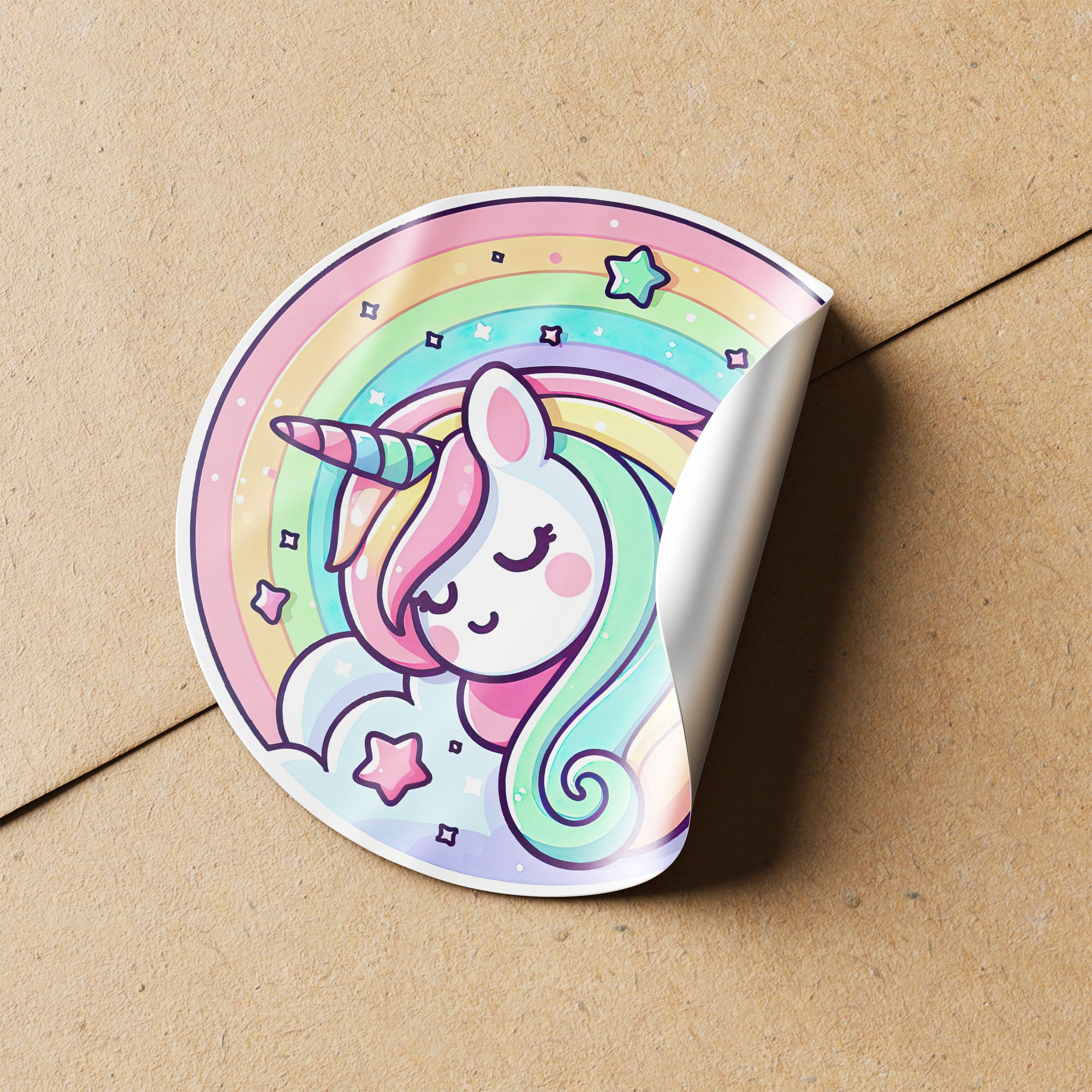 Unicorn 2 Circle Stickers