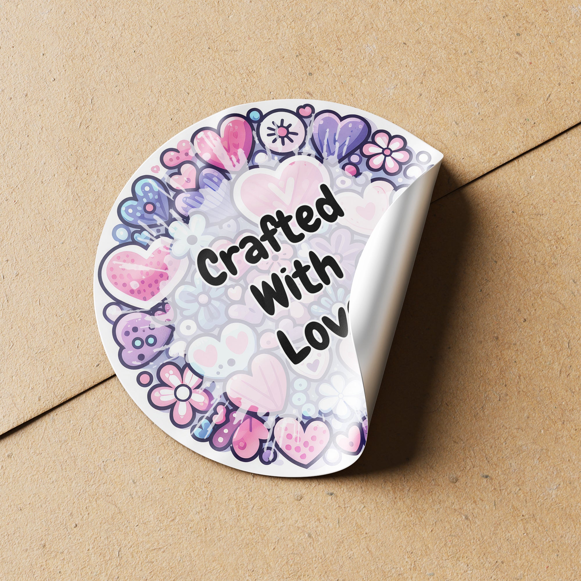 Crafted With Love 1 Circle Stickers