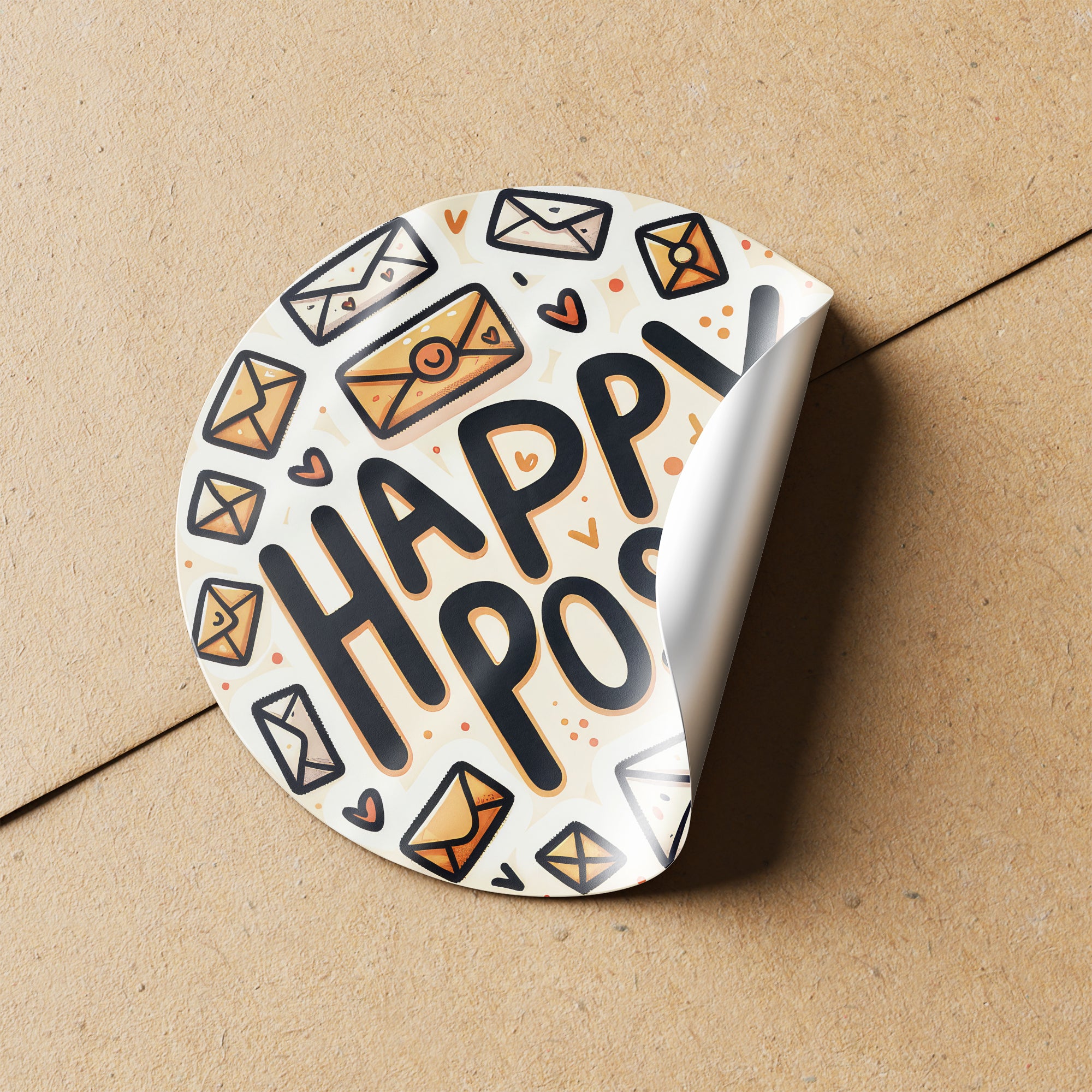 Happy Post 3 Circle Stickers