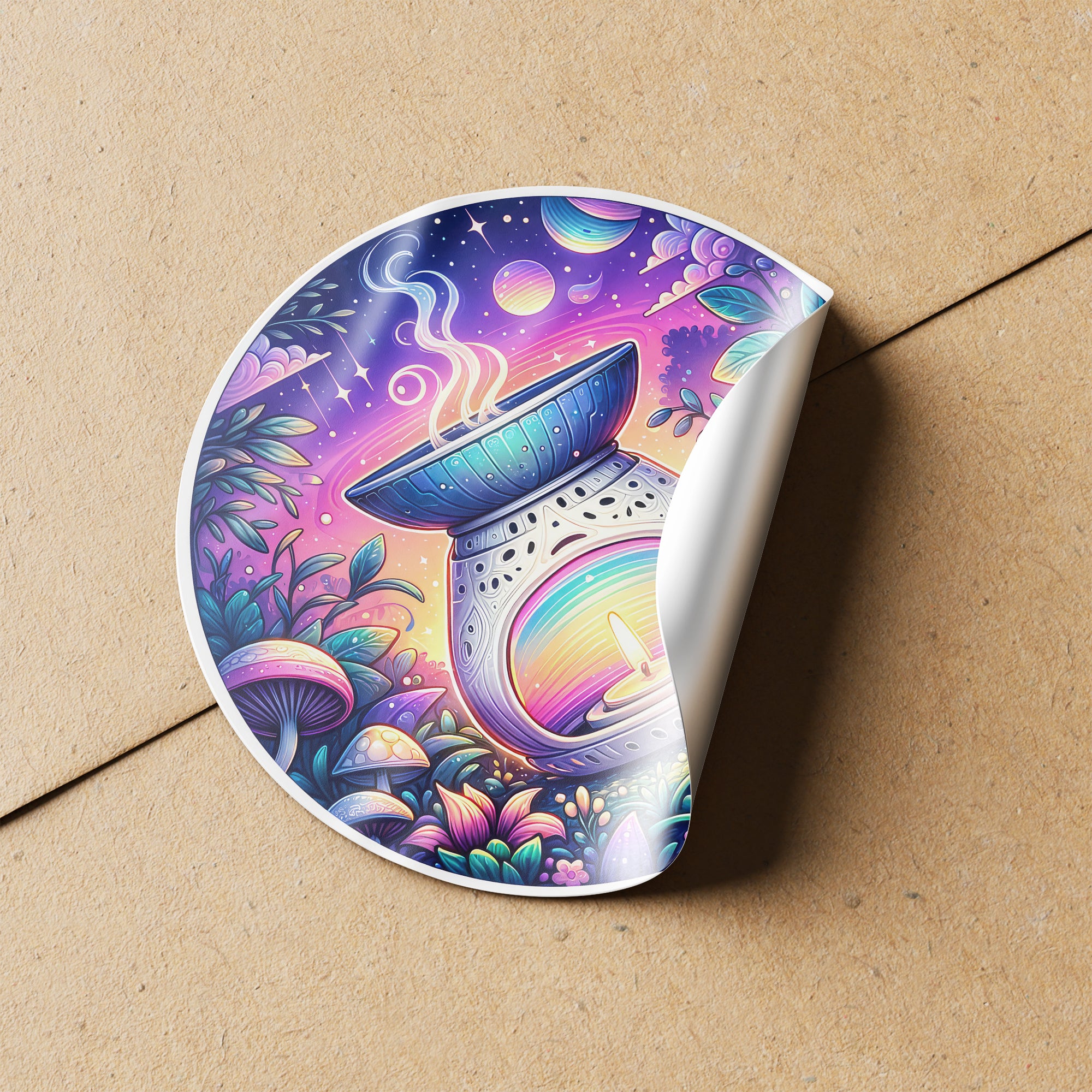 Magical Wax Melt Burner 5 Circle Stickers