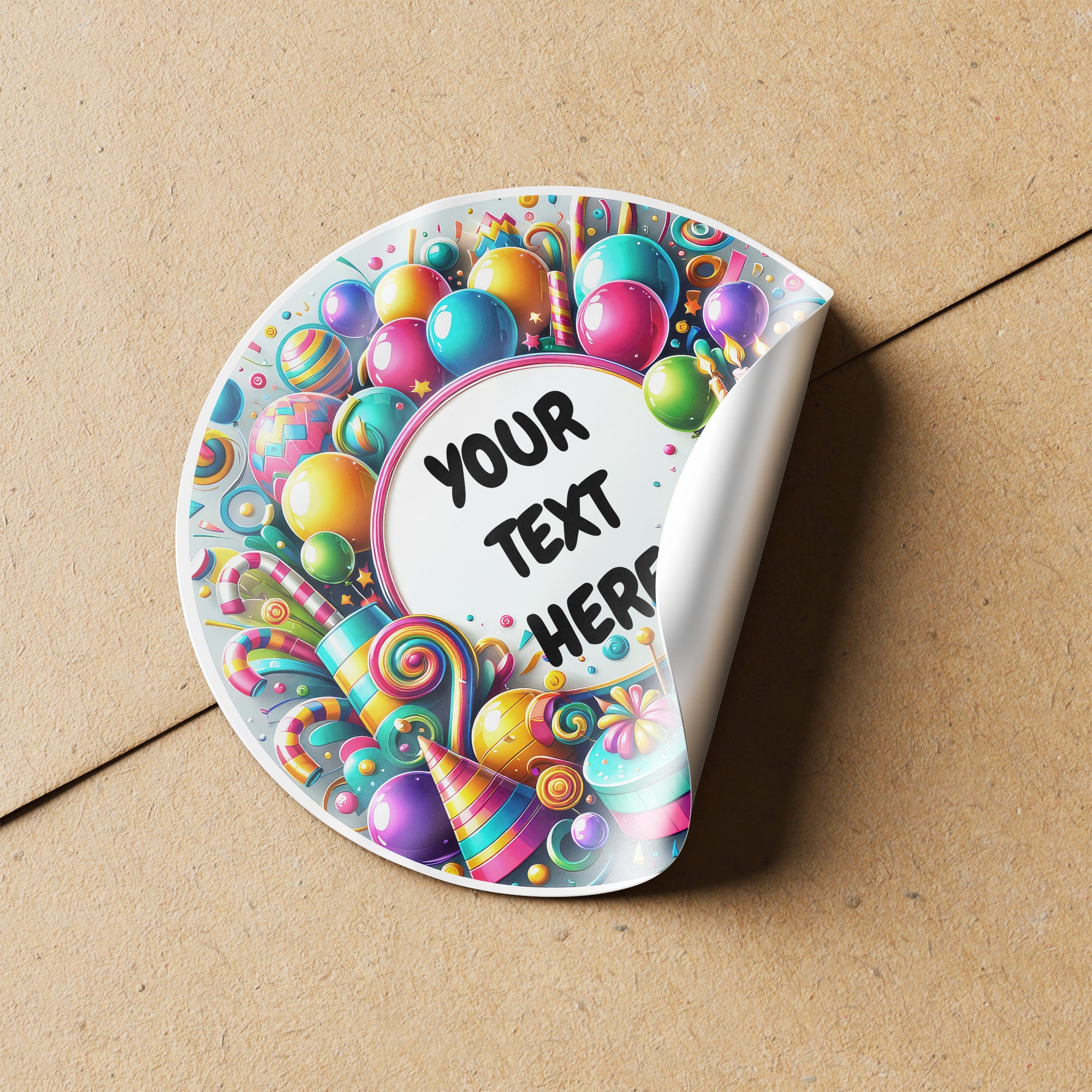 Custom Birthday 1 Circle Stickers