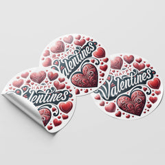 Happy Valentines 2 Circle Stickers