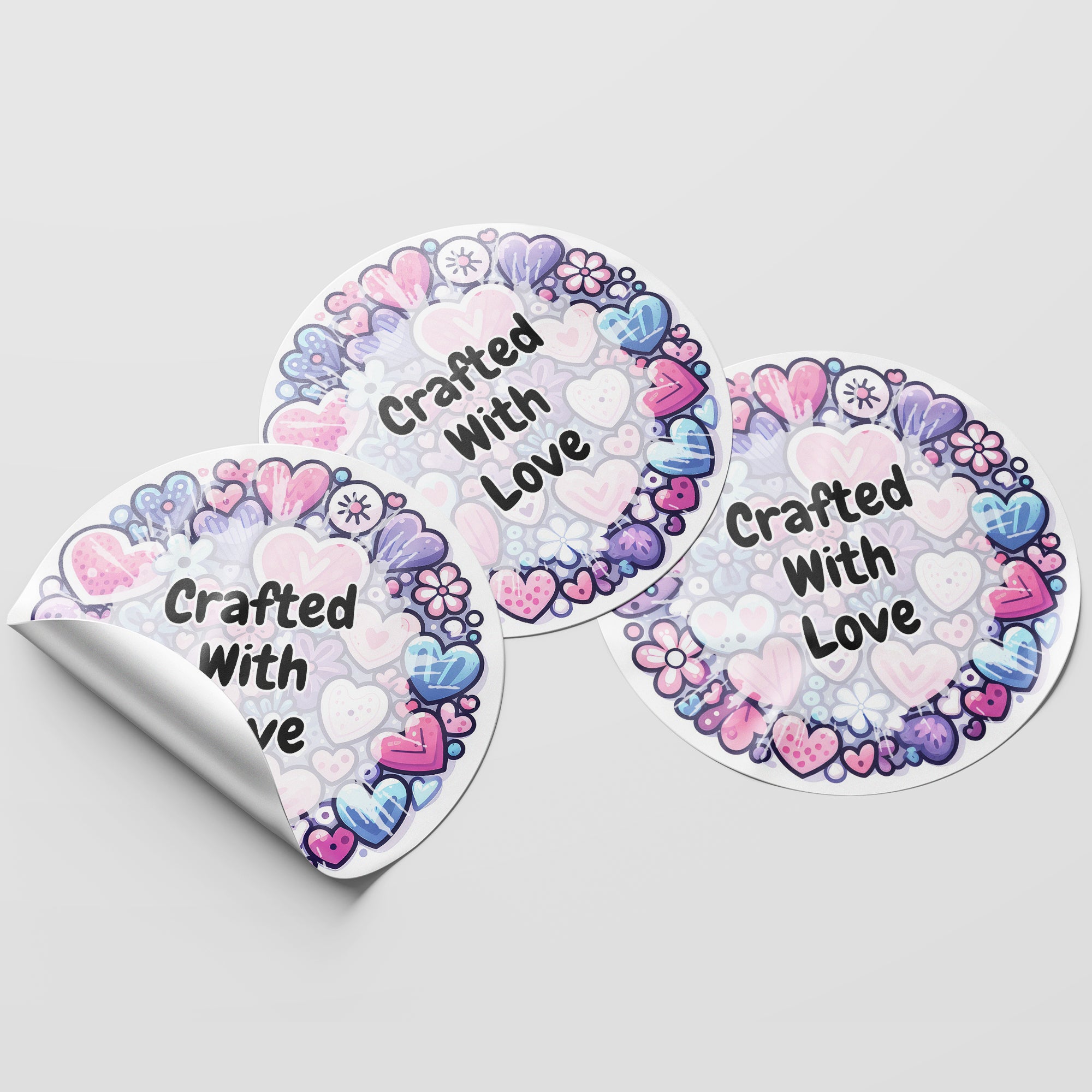 Crafted With Love 1 Circle Stickers