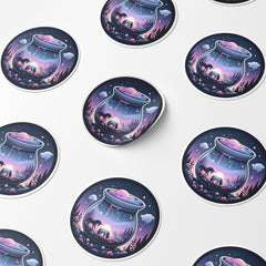 Magical Wax Melt Burner 1 Circle Stickers