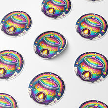 Load image into Gallery viewer, Rainbow Wax Melt Burner 2 Circle Stickers
