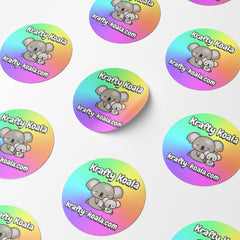 Custom Logo Circle Stickers